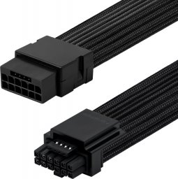 AsiaHorse Przedłużacz do zasilacza w oplocie 12VHPWR 12+4 PIN Czarny AsiaHorse 16 AWG