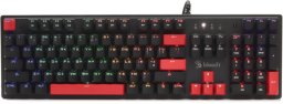 Klawiatura A4Tech A4tech Bloody Klávesnice S510R, herní klávesnice, mechanická, drátová, Red Switch, CZ/SK, Černá
