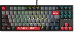 Klawiatura A4Tech A4tech Bloody Klawiatura S87, klawiatura gamingowa, mechaniczna, przewodowa, Red Switch, CZ/SK, Czarny