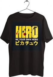  Nintendo Koszulka Damska Męska Unisex - T-shirt Pokemon Pikachu Pikaczu Hero M