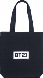  BT21 BT21 - Torba zakupowa materiałowa 28x40 cm (Czarny)