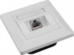 Solarix Gniazdko Solarix CAT6 UTP 1 x RJ45 pod tynk białe