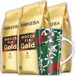 Kawa ziarnista Woseba ZESTAW Kawa ziarnista WOSEBA MOCCA FIX GOLD 3kg + kubek