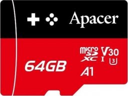 Karta Apacer Gaming MicroSDXC 64 GB Class 10 UHS-I/U3 A1 V30 (AP64GMCSX10U7-RAGC)