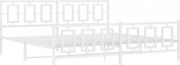  Elior Białe metalowe loftowe łóżko małżeńskie 200x200 cm - Esenti