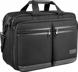 Torba KROSER KROSER Biznesowa duża torba na laptopa 17,3" z kieszeniami na ramię pojemna