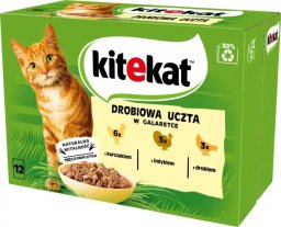 Kitekat Kitekat Mokra karma dla kotów Drobiowa uczta w galaretce 85 g x 12 sztuk