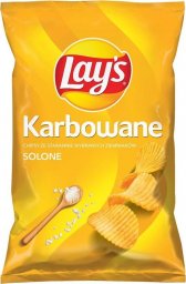  LAYs Lay's Chipsy Karbowane ziemniaczane o smaku solonym 120 g