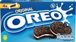  Oreo Oreo Original Ciastka kakaowe z nadzieniem o smaku waniliowym 176 g (16 sztuk)