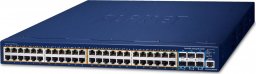 Planet PLANET SGS-6310-48P6XR łącza sieciowe Zarządzany L3 Gigabit Ethernet (10/100/1000) Obsługa PoE 1U Niebieski