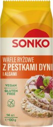  SONKO Sonko Wafle ryżowe z pestkami dyni i algami morskimi 130 g (14 sztuk)