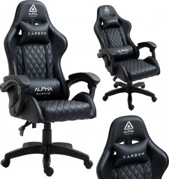 Fotel Alpha Fotel Gamingowy Krzesło Gracza Biurowy Alpha Gaming Carbon Czarny Porządny