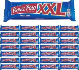 Prince Polo Prince Polo XXL Mleczne Kruchy wafelek z kremem kakaowym oblany czekoladą mleczną 50 g x 28g