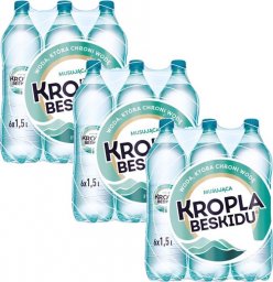 Woda Kropla Beskidu Kropla Beskidu Naturalna woda mineralna musująca 1,5 l x 18 sztuk