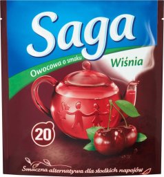  Saga Saga Herbatka owocowa o smaku wiśnia 34 g (20 torebek)