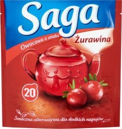  Saga Saga Herbatka owocowa o smaku żurawina 34 g (20 torebek)