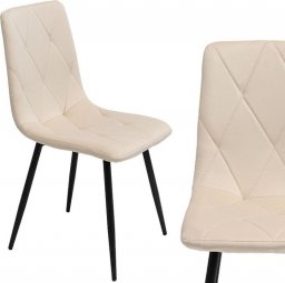  Szchara Krzesło do salonu jadalni welurowe pikowane tapicerowane nowoczesne loft