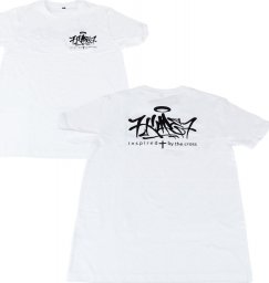 PrzydaSie Koszulka Premium Napis 7Kape7 Nadruk T-Shirt Biała L