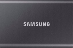 Dysk zewnętrzny HDD Samsung Išorinis kietasis diskas SSD|SAMSUNG|T7|1TB|USB 3.2|Rašymo greitis 1000 MBytes/sec|Skaitymo greitis 1050 MBytes/sec|MU-PC1T0T/WW