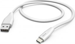 Kabel USB Hama USB-A - USB-C 1.5 m Biały (201596)