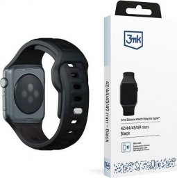  3MK 42/44/45/49 mm Black - 3mk Silicone Watch Strap for Apple