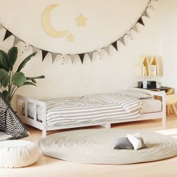  TRITON Rama łóżka dla dzieci, biała, 90x190 cm, drewno sosnowe