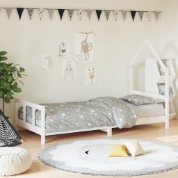  TRITON Rama łóżka dla dzieci, biała, 90x190 cm, drewno sosnowe