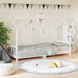  TRITON Rama łóżka dla dzieci, biała, 80x200 cm, drewno sosnowe