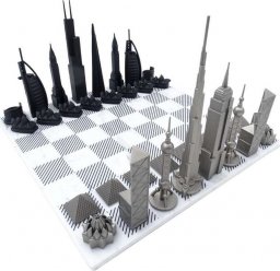  TRITON Szachy na marmurowej szachownicy Skyline World