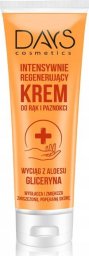  Chemia Krem do rąk i paznokci DAYS COSMETICS, intesywnie regenrujący, wyciąg z liści aloesu i gliceryna, 125 ml