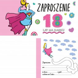  HENRY Zaproszenie Urodziny 18 - Dziewczyna (5szt)