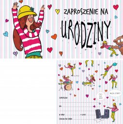  HENRY Zaproszenie Urodziny - Dziewczyna (5szt)