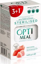 Synteza OPTIMEAL KOT sasz. 85g  (3+1) STERILISED INDYK, KURA