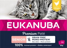  EUKANUBA Eukanuba Euk Cat Senior Chicken Pate Mono 12x85g