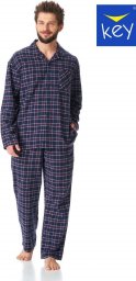  Key Piżama męska z długim rękawem długie spodnie  MNS 414 B23 3XL 3XL