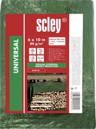 Plandeka Scley Plandeka wzmocniona, gruba, wytrzymała, wodoodporna Scley 6 x 10 m  80 g/m2