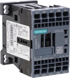 Siemens Stycznik kolejowy S00 AC-3 4kW / 400V 1R 24VDC 0.7...1.25 US z warystorem przyłącze sprężynowe do sterowania z PLC 3RT2016-2XB42