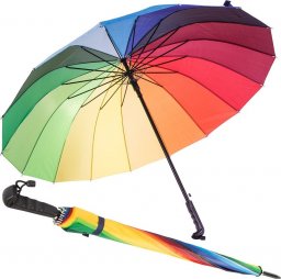  Verk Group Duży parasol parasolka tęczowa wytrzymała automat Duży parasol parasolka tęczowa wytrzymała automat