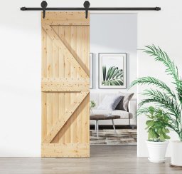  TRITON Drzwi przesuwne z osprzętem, 70x210 cm, lite drewno sosnowe