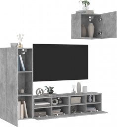  TRITON 4-cz. zestaw mebli TV, szarość betonu, materiał drewnopochodny