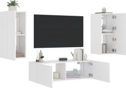  TRITON 3-cz. zestaw mebli TV z oświetleniem LED, biały
