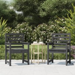  TRITON Krzesła ogrodowe, 2 szt., szare, 60x48x91 cm, lita sosna