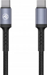 Kabel USB Tellur Type-C to Type-C Cable 3A PD60W 2m Nylon Black