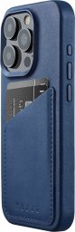 Troubadour Goods Limited Mujjo Full Leather Wallet Case - etui skórzane do iPhone 15 Pro kompatybilne z MagSafe (monaco blue)