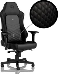 Fotel Noblechairs HERO z prawdziwej skóry - czarny/czarny (GAGC-118)