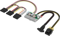 Akasa adaptér AK-PE200-01, 200W DC-to-DC ATX, 4-pin DIN