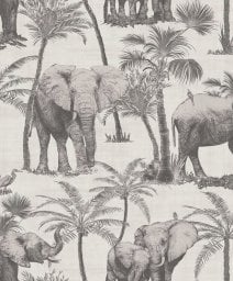  Dutch Wallcoverings Tapeta Elephant Grove, ciemnoszara Lumarko!