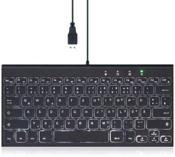 Klawiatura Perixx Perixx PERIBOARD-429 DE, wired, USB mini keyboard with backlight, black