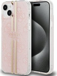  Guess Guess GUHCP15SH4PSEGP iPhone 15 / 14 / 13 6.1" różowy/pink hardcase IML 4G Gold Stripe