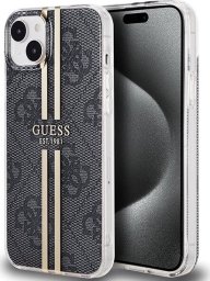  Guess Guess GUHCP15SH4PSEGK iPhone 15 / 14 / 13 6.1" czarny/black hardcase IML 4G Gold Stripe